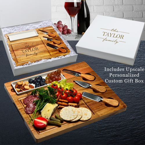 Acacia Celtic Cheese Board Gift Box Set